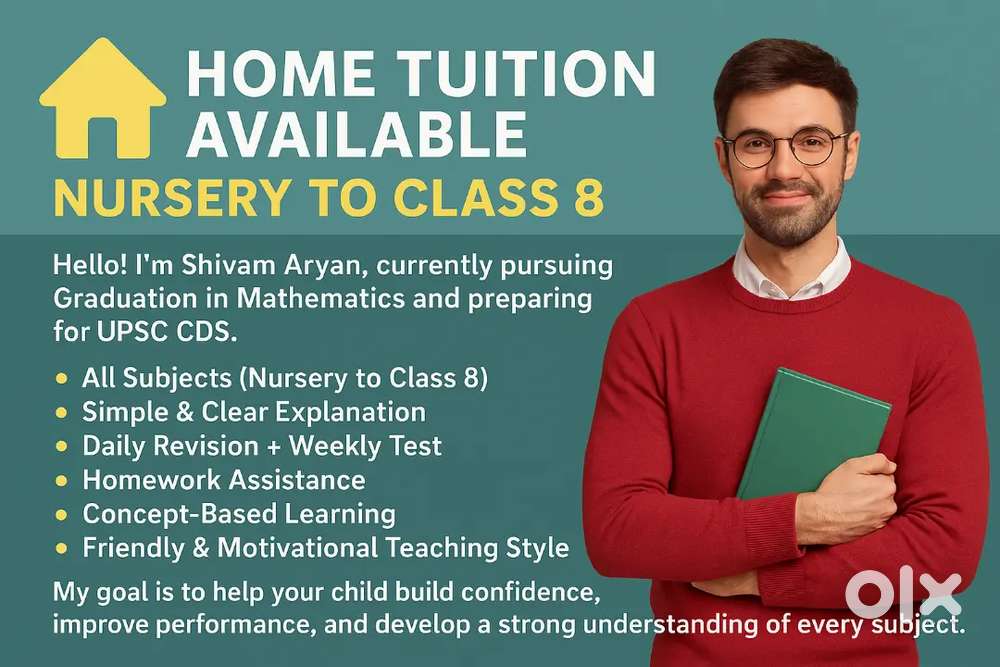Home tution (Nursery to class 8th)