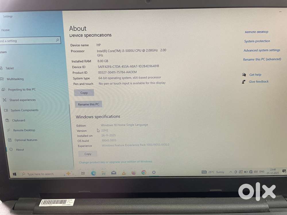 Hp laptop and Colors printer