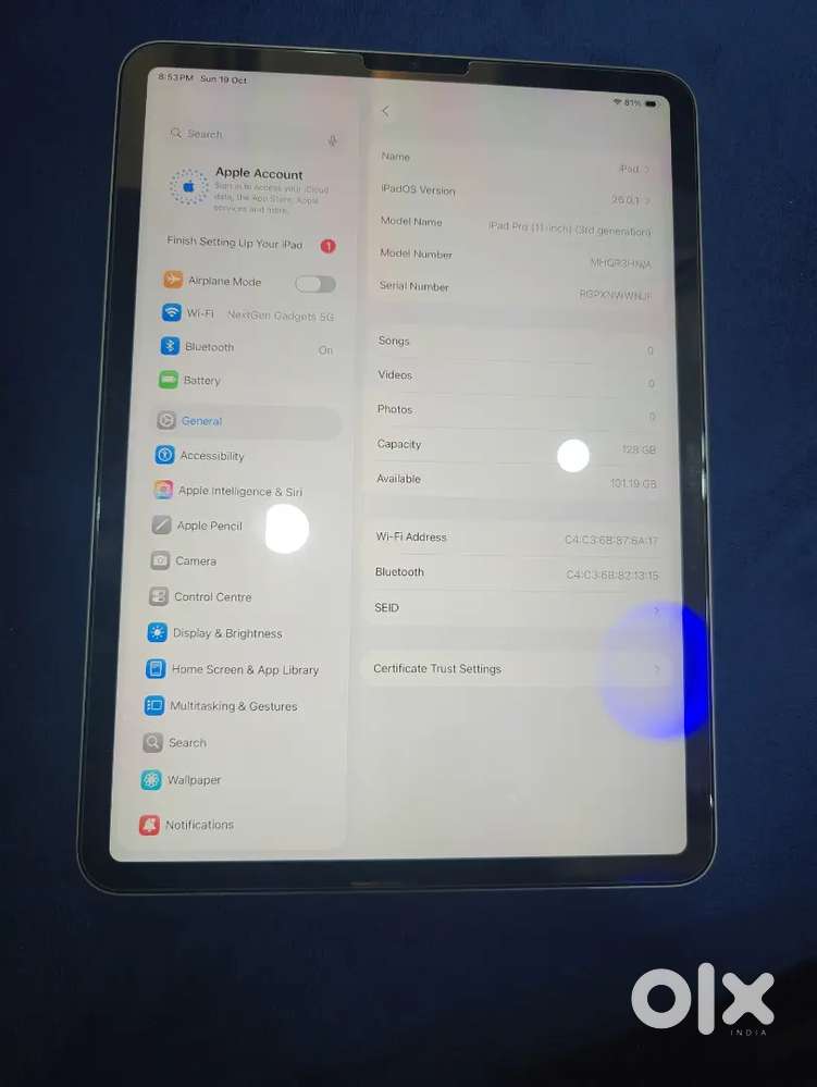 Ipad m1 pro WiFi 128 GB * LOW PRICE