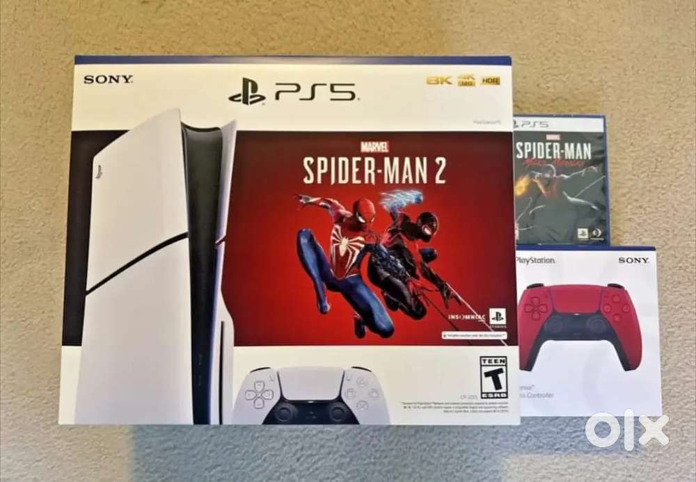 NEW Playstation(PS5) Spider-Man 2 Super Bundle with Extra red Controll