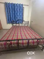 Queen size cot with cotton mattress