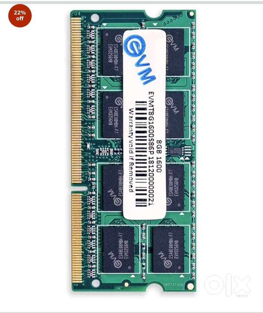 EVM 8GB DDR3 Laptop RAM 1600MHz So-DIMM Memory, High-Speed Performance