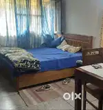 Wooden Double Box Bed With Mattress-1 Year Old
