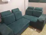L shape sofa for sale in reasonable price with 4 pillows