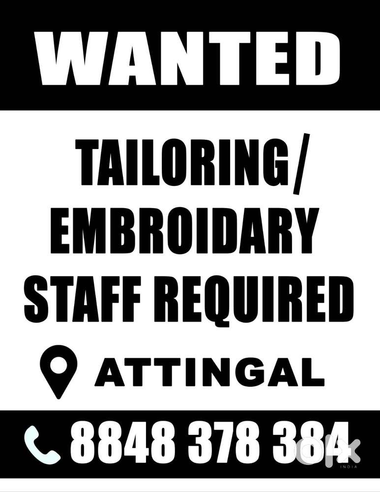 Tailoring/ Embroidary staff required