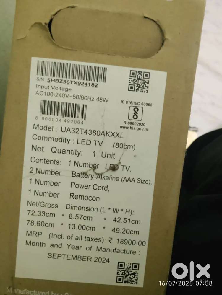 Samsung 32inch FHD TV UA32T4380AKXXL