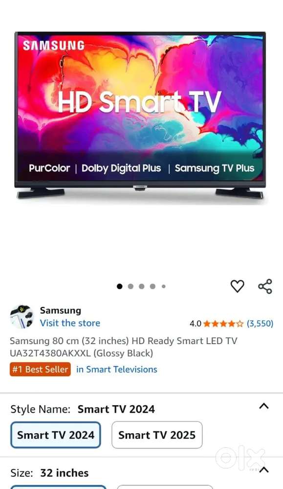 SAMSUNG 32 inch TV 10 MONTHS OLD