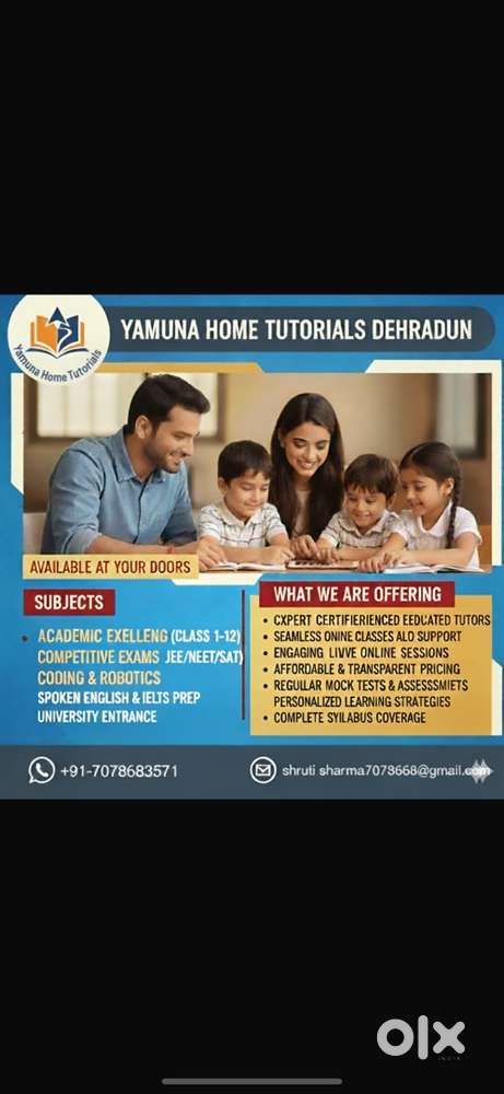 Requires Tuition Teacher for Nehrugram , Tunwala class 8 - all subject