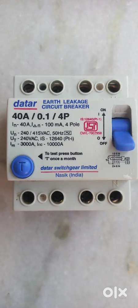 Branded 40 Amp earth leakage circuit breaker