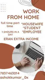 Work from home.      Instagram id.  ashokkumar_0x