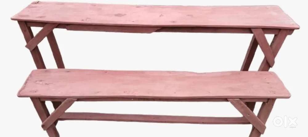 Wooden Desk Bench Set for School, College or Institutions