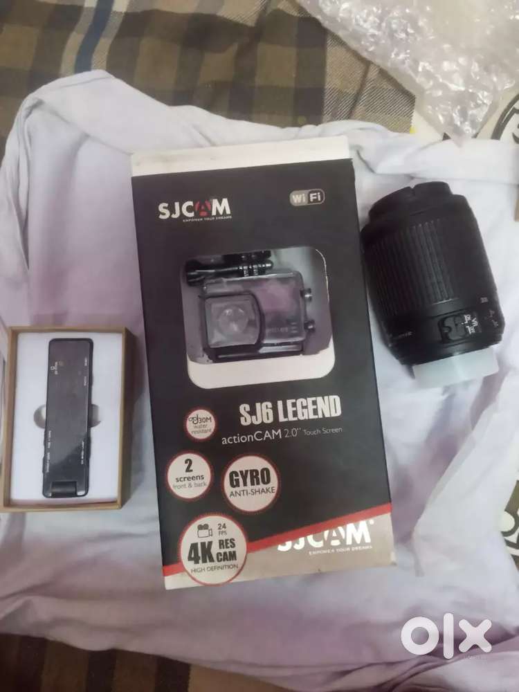 Mini camera with SJ6 legend action camera or nikon 55-200