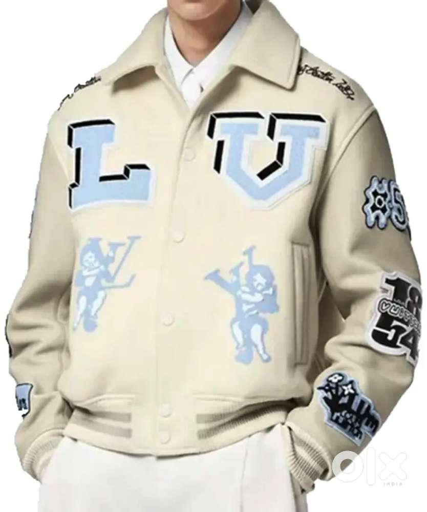 White bunny varsity jacket