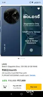 Lava Bold 5g Curved Display only 2 month old
