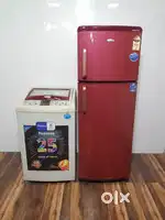 Whirlpool white magic 6.5kg top load washing machine and refrigerator