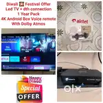 HD Ready LED TV + Android 4k Settop box live TV Channels 1 year plan !
