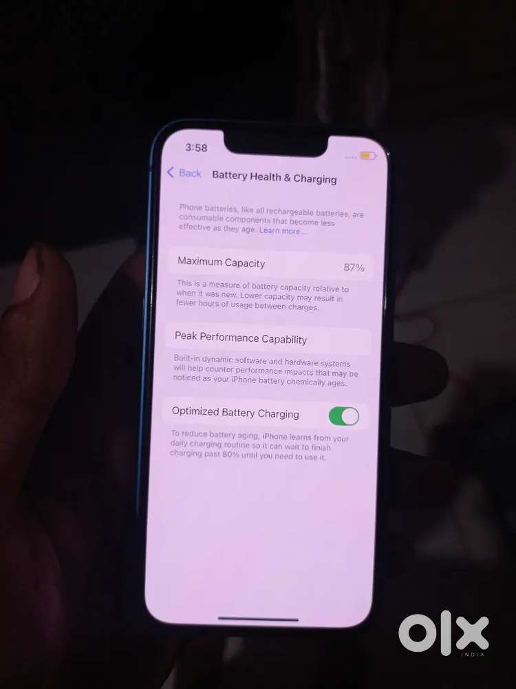 13 mini 128 gb battery health 87 good condition