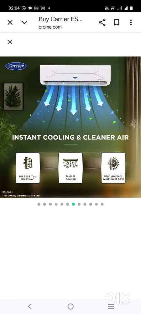 Carrier split AC 1.2 ton