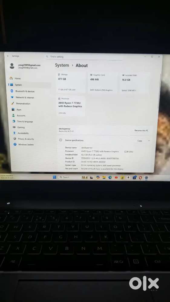 New acer aspire lite 7