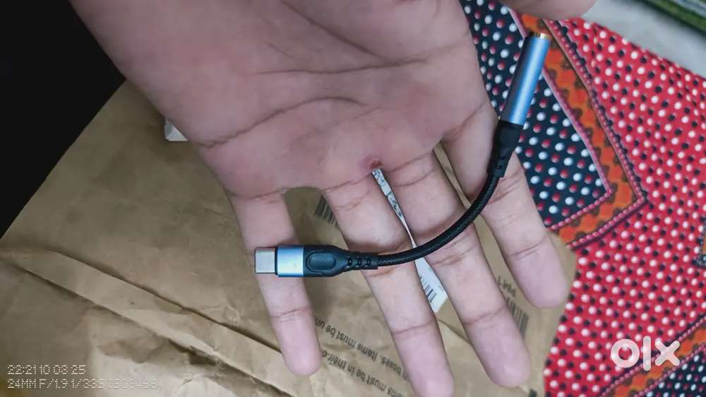 A brand new unused type c to 3.5mm jack