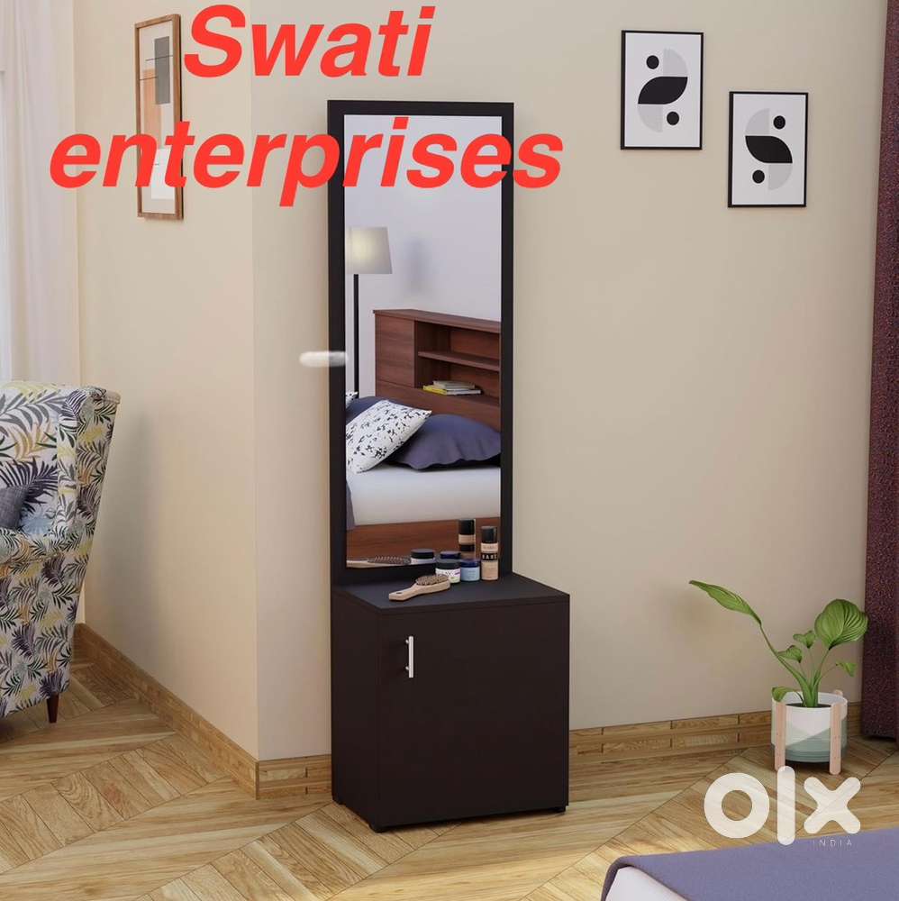 New wooden full size glass dressing with storage box