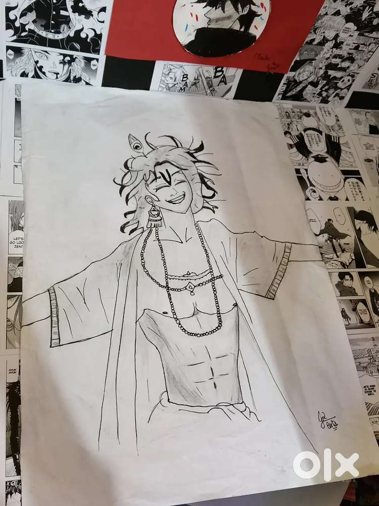 KRISHNA JI HANDMADE SKETCH