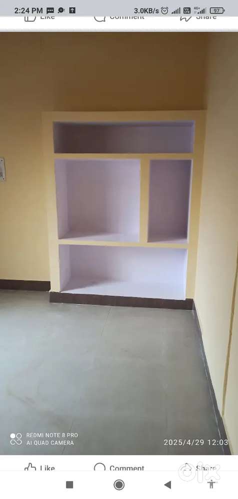2 room flat avilable for rent in sigra jai prakash nagar rent 8000.