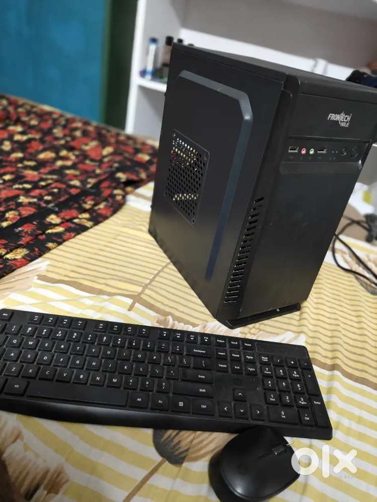 CPU, HP keyboard and mouse , HP printer combo