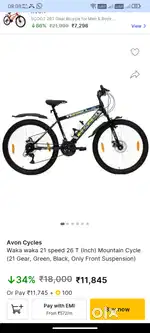 Avon cycle Wala Wala editon with dual disk brakes front suspension