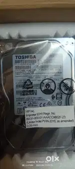 Thosiba New Hard disk 1TB without open cover