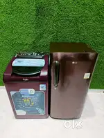 Whirlpool top load washing machine + LG fridge Chill & Clean Combo,