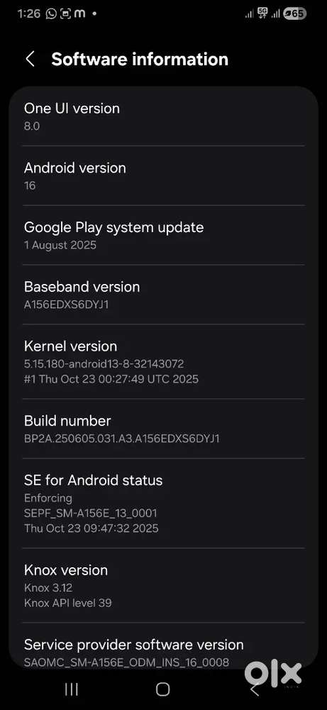 Samsung a15 5g with Bill box android 16 new condition  8 128