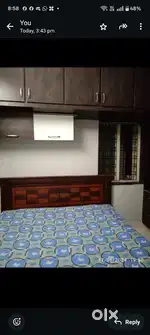 Fully furnished including Ac TV refrigerator washing Machine bed cot