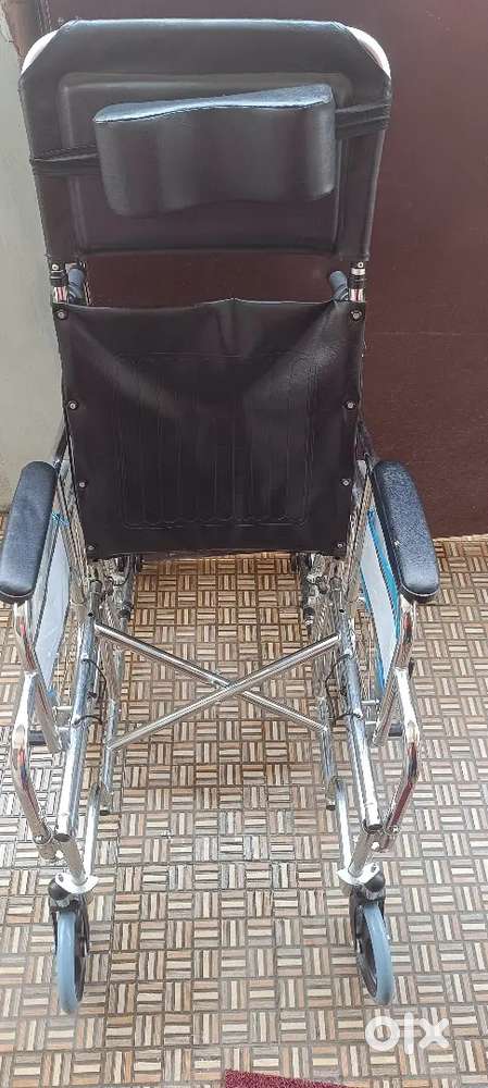 New Wheel chair with relaxation and reclainer , comod facility also
