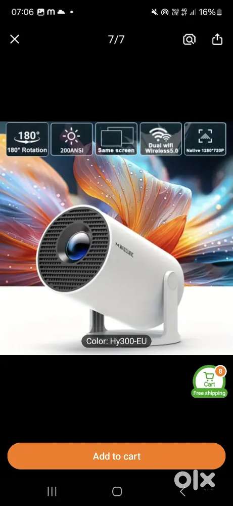 Portable wirleess projector for sales