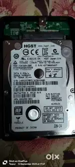 SATA 500GB hard disk with flash drive casing.