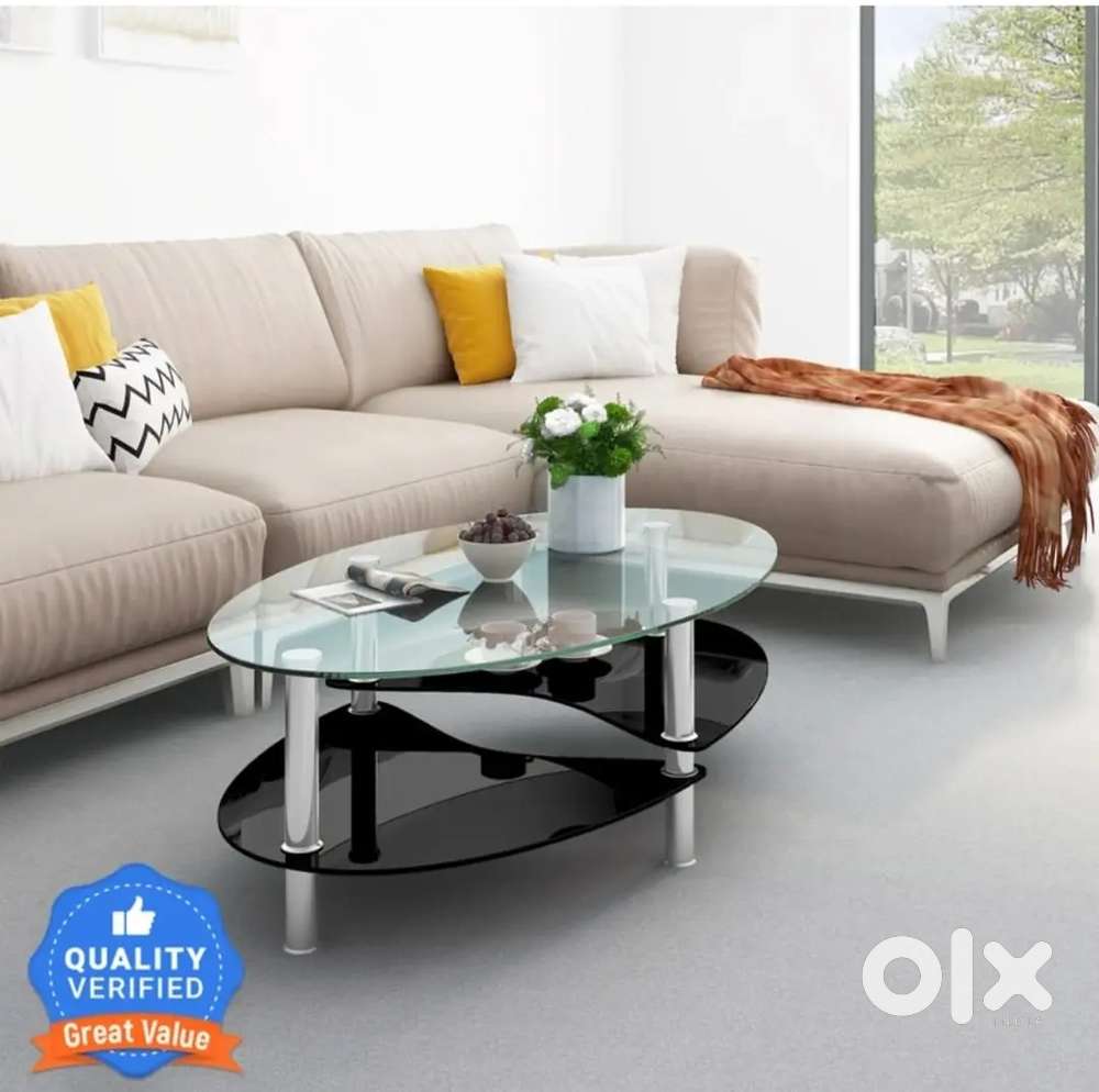 Eclipse Glass Coffee Table (Finish Color-Black,knock Down)