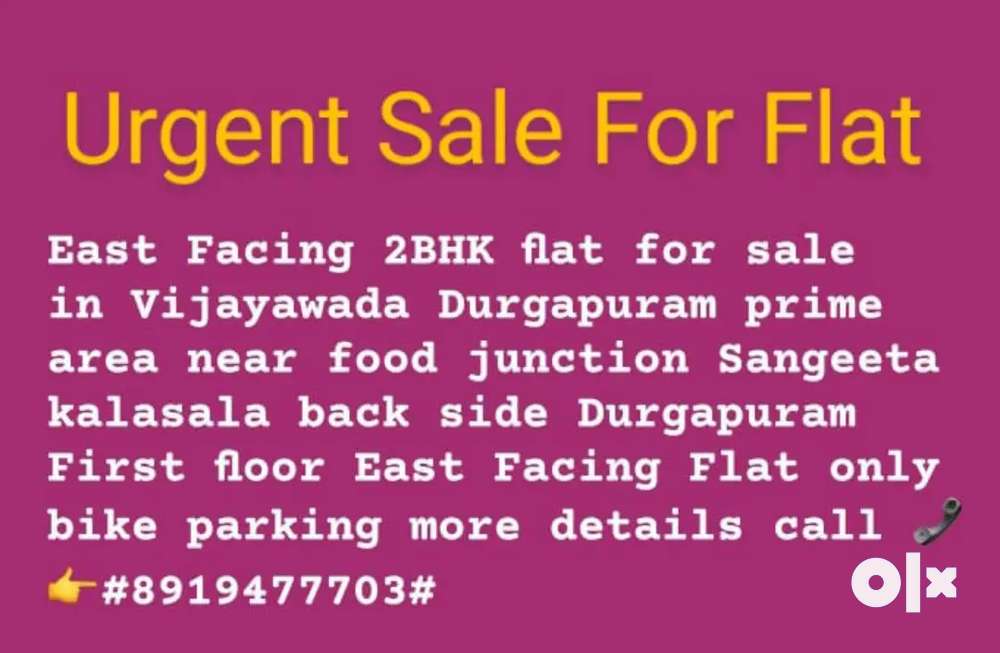 Urgent Sale for 2 Bhk East face flat only 35Laks