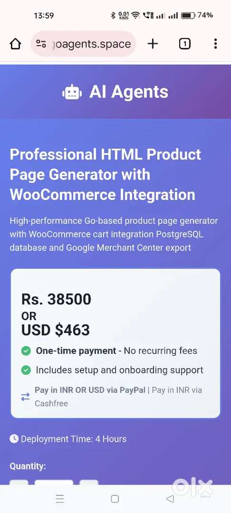 Professional website with HTML Product Page Generator