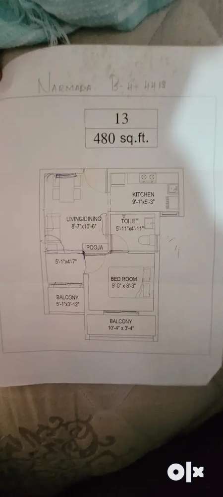 Flat for sale at best price at fast developing location