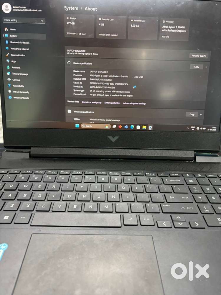 Hp victus laptop