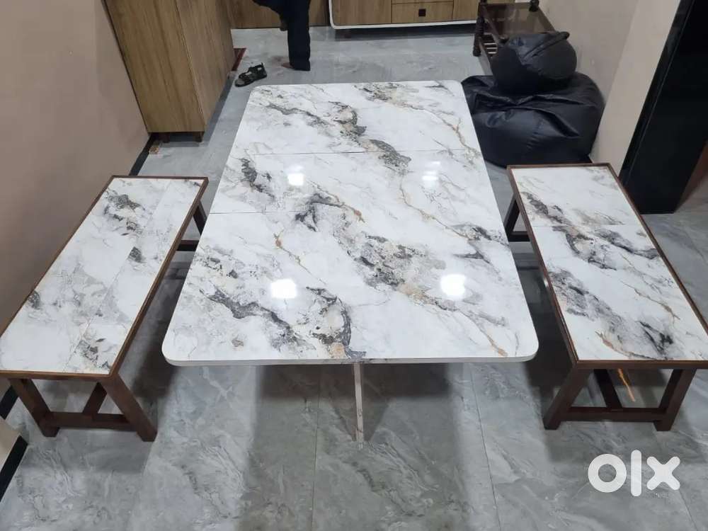 Folding Dining Table with Benches