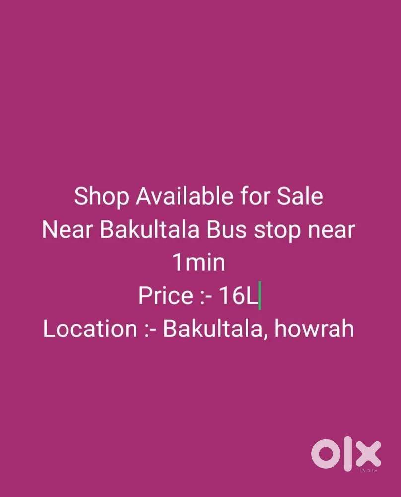 Shop available for sale near Bakultala bus stop, jorapukur