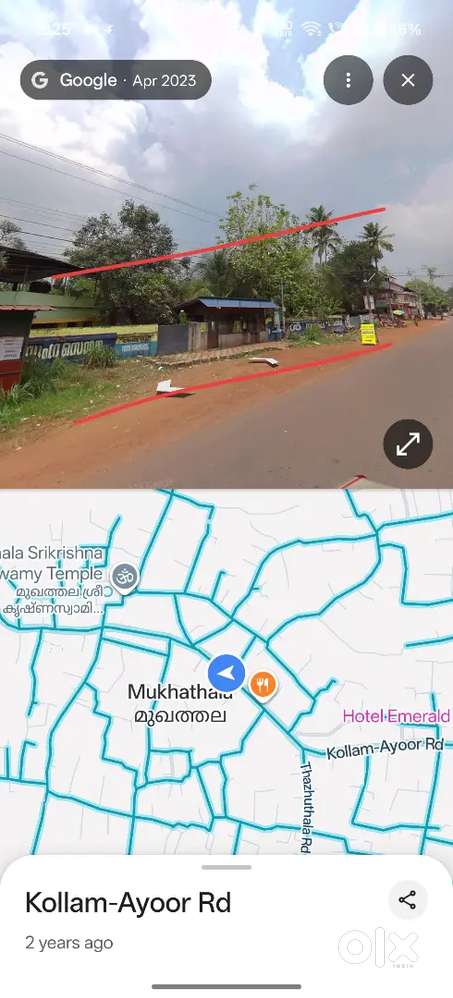 70 Cents Land for Sale, Prime location on Mukhathala Road Frontage