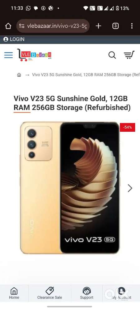 Vivo v23 h mobile urgent sell h 6000 only 8 128 m h color changing mo