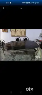 Stylish Stainless Steel 6-Seater Dining Table – Strong & Modern Look