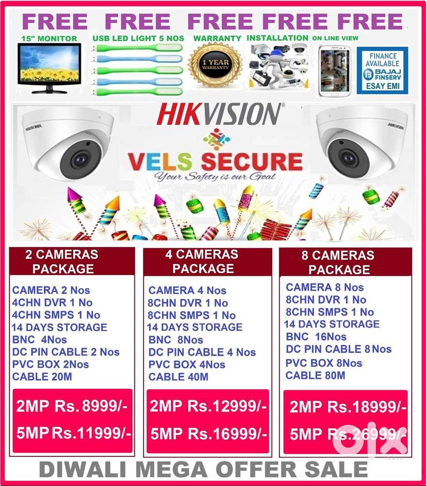 2MP HIKVISION CCTV CAMERA   DAY & NIGHT VISION MEGA  MEGA ATHIRADI DIW