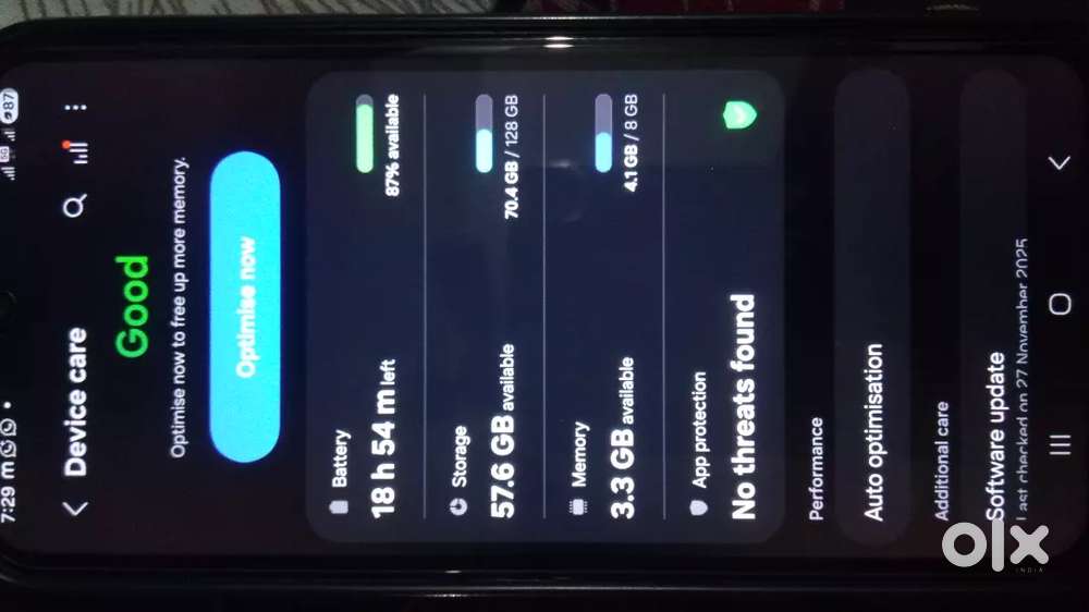 Samsung a15 5g 8 128 full condition display change but good quality