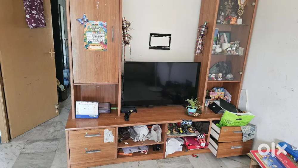 TV stand with cobord