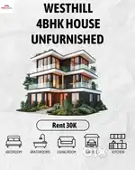 Easthill 4Bhk Independent House Unfurnished